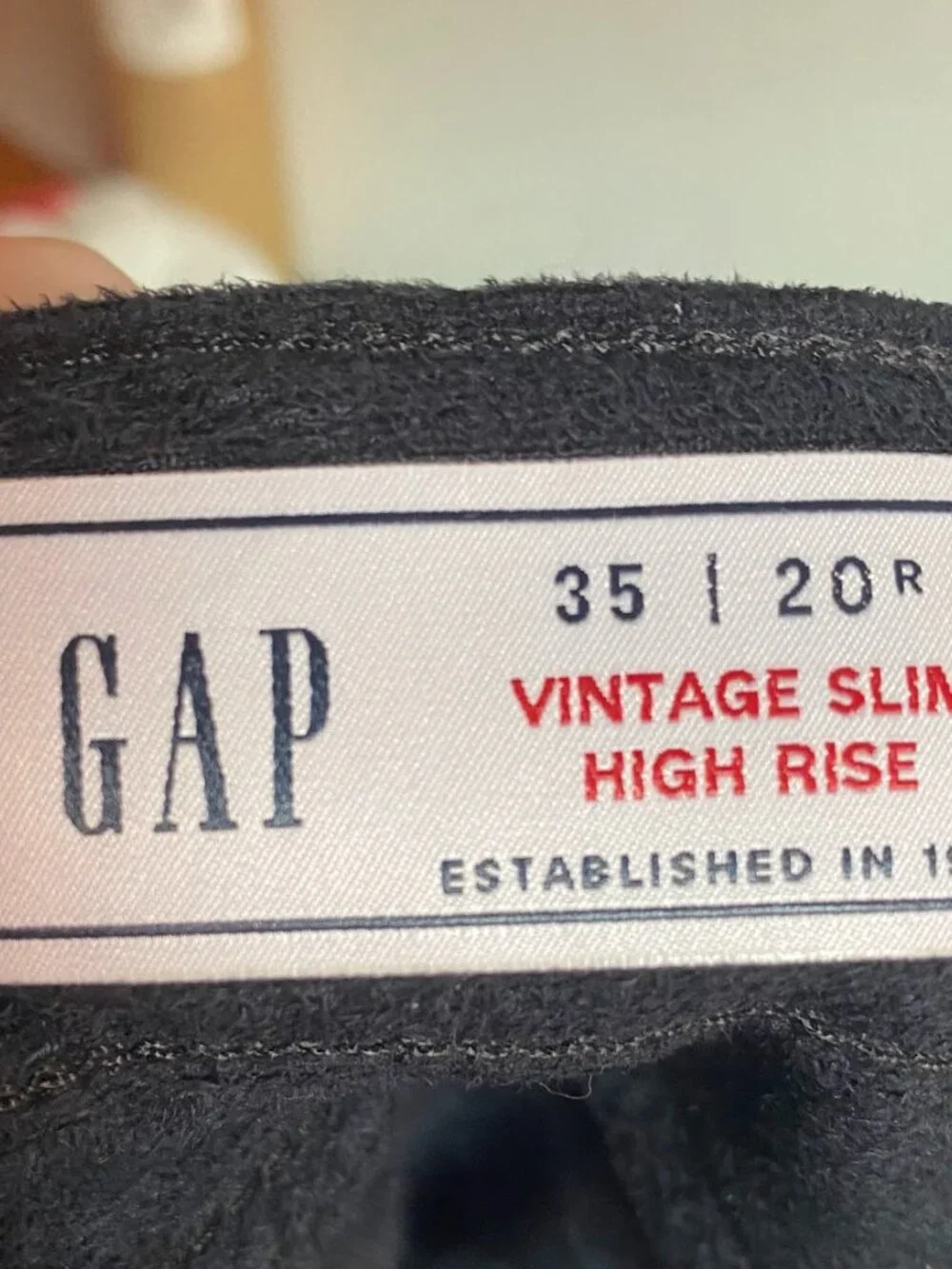 Gap High Rise Faux-Leather Vintage Slim High RisePants in Black Sz 35 US 20 Plus